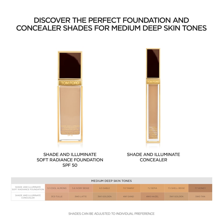 Shade and Illuminate Soft Radiance Foundation SPF 50, Honey, 7.7, 30ml